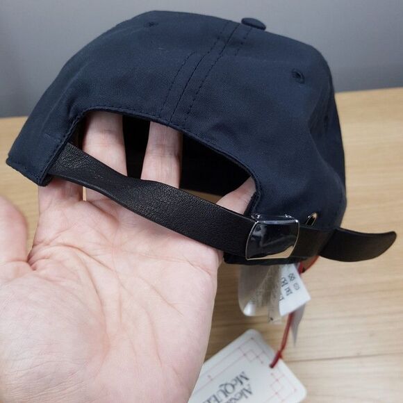 ALEXANDER MCQUEEN Baseball Cap Hat Large Navy Red Panel Stacked Logo $490 - Picture 3 of 7